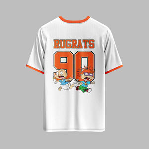 Camiseta transpirable de algodón y poliéster con estampado personalizado de cuello redondo urbano de gran tamaño para merchandising y eventos de marca - Product Image 2