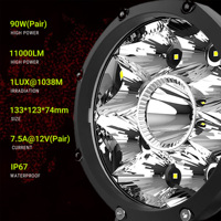 Barre lumineuse LED 5 pouces, projecteurs 4x4 2400LM, faisceau spot, 9-30V DC, IP67, tout-terrain, camion, SUV, pick-up, pare-chocs, conduite, travail, 12V 24V