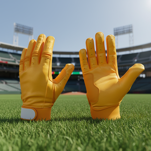 High Quality Leather <b>Baseball</b> Batting <b>Gloves</b> Professional Hand Protection Ambidextrous Hook Loop Closure Lightweight Men OEM - Product Image 6