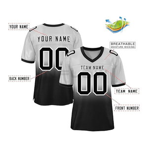 Uniforme et tenue de football américain personnalisé unisexe de grande taille maillot de football américain imprimé Technics à manches courtes - Product Image 5