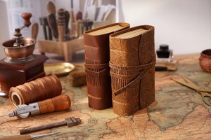 Diario de cuero cuaderno de escritura cuero genuino encuadernado diario - Product Image 4