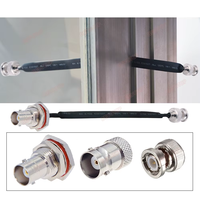Cable Coaxial Plano RF BNC Macho a BNC Hembra de 50 Ohmios, Cable de Extensión para Pasar por Puertas/Ventanas para Cámaras de Seguridad