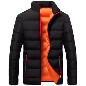 Doudoune pour homme avec logo personnalisé pour l'hiver Veste à bulles en tissu léger avec grandes poches avant Poches latérales Fermeture à glissière - Product Image 5