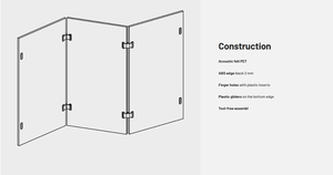 Paravent <span class=keywords><strong>mobile</strong></span> flexible en feutre, montage sans outil, 9-15 mm, configurations illimitées, cloison acoustique pour l'intimité - Product Image 3