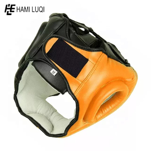 Vente en gros de logo et d'impression personnalisés de haute qualité Protège-tête de combat en cuir de vachette professionnel - Product Image 5