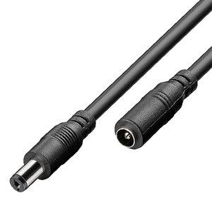 Cavo di estensione DC 5,5 x 2,5 mm nero 10 m - Product Image 1