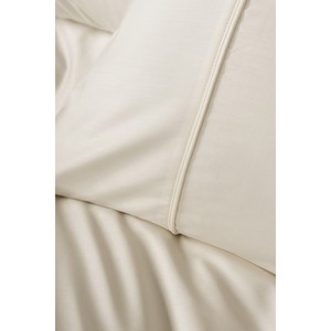 Juego de Funda Nórdica de Satén Sedoso de Algodón, Tamaño King, 4 Piezas, Color Crudo, Diseño Sólido, Tejido, Fresco y Cálido para Cama de Hogar o Boda - Product Image 3
