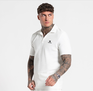 Chemise de rugby personnalisée pour hommes, polos de golf à manches courtes à motif solide avec fonction anti-boulochage, t-shirts tricotés à impression numérique - Product Image 4