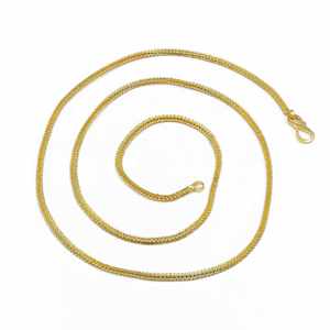 Colliers en chaîne à perles plaqués or micro 14K 18K 24K en gros, colliers de mode, design de chaîne moderne, chaîne en laiton doré. - Product Image 1