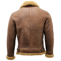Vestes en peau de mouton 100% authentique, fabriquées sur mesure, pour hommes, décontractées, imperméables, écologiques, avec logo sur le devant, faible MOQ
