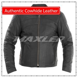 Veste de moto en cuir pour hommes | Veste de motard approuvée CE pour toutes les saisons | Veste d'équitation élégante - Product Image 4
