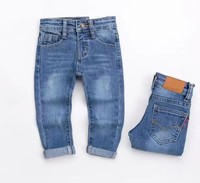 Pantalons pour garçons de la meilleure qualité pour enfants, jeans pour tout-petits, vêtements en denim extensible, pantalons pour enfants en blanc et délavé, coupe ample