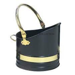 Heatproof <b>fire</b>-resistant metal charcoal <b>bucket</b> with a durable steel handle and comfortable wooden grip for safety - Product Image 6