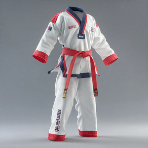 ชุดเทควันโดศิลปะการต่อสู้ชุดฝึกมวยชุดคาราเต้น้ำหนักเบาเครื่องแบบเทควันโด - Product Image 5