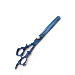 พลาสม่าสีฟ้าช่างตัดผมพร้อมด้ามจับดีไซน์แฟนซีกรรไกรตัดผมมืออาชีพทำจากสเตนเลสสตีล - Product Image 6