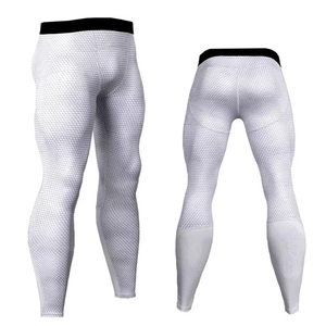 Vêtements de sport OEM avec logo personnalisé 85% polyester 15% élasthanne Collants de compression pour hommes pour le sport la course à pied Collants d'athlétisme pour hommes Sweat Fitness GYM Leggings - Product Image 5
