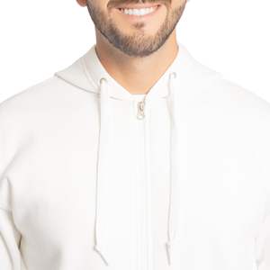 Sweat à capuche zippé pour homme, personnalisé avec logo, en polaire de qualité supérieure, 220g, écologique, pour l'hiver, uni, vierge, OEM - Product Image 4