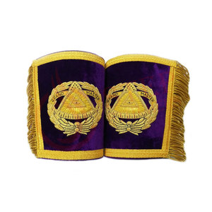 Regalia-guantelete masónico bordado, archa real - Product Image 3
