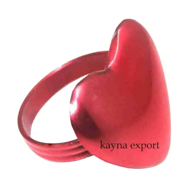 Hartvormige Servet Ring Nieuwe Aankomst Metalen Rood Geschilderde Servet Ring Voor Serviesgoed Tegen Groothandelsprijs Voor Aangepaste Bulk Bestelling