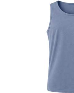 Débardeur sans manches bleu clair personnalisé pour homme, col rond, coton et polyester, veste de sport décontractée, vêtements d'été, fabricant personnalisé - Product Image 2