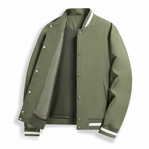 Chaqueta Deportiva de Color Sólido Transpirable al por Mayor 2026, Chaqueta de Béisbol Moderna para Hombre, Otoño e Invierno - Product Image 5