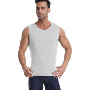 Lightweight Fitness Men's Wear TankTop With High And Premium Quality Material With <b>Back</b> Pockets 100% Polyester - Product Image 4