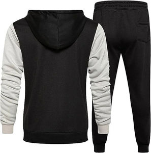 Ensemble de survêtement et de pantalon de survêtement surdimensionné personnalisé pour homme, sweat-shirt 100% coton, jogging - Product Image 2