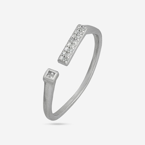 Rose Gold & Gold Plated 92.5 <b>Silver</b> Claw <b>Set</b> Zircon Classic <b>Ring</b> for Gift Giving - Product Image 5