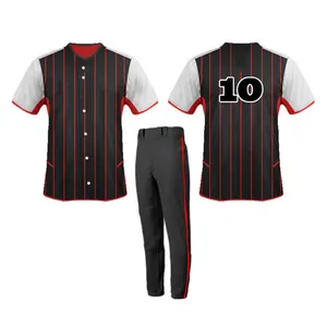 Camiseta de béisbol Premium con botones para hombre, uniforme de equipo, camiseta urbana de Hip Hop