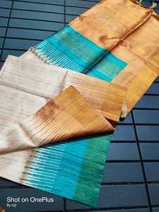 Saris traditionnels pour femmes, sur mesure, en pishwas, avec un savoir-faire artisanal, couleur marron foncé, mélange de viscose et de coton. pour offrir en cadeau - Product Image 4