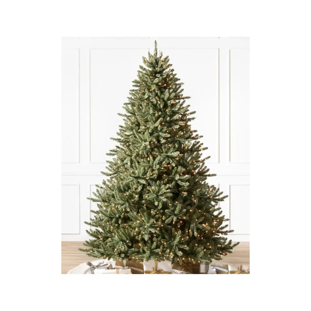 Cheap PVC Artificial Green Christmas Tree with White Glitter Christmas Decoration