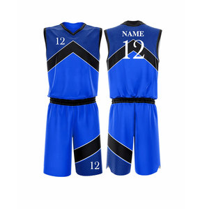 Ensemble d'uniformes d'équipe de basketball personnalisés pour hommes adultes, 100 % polyester, imprimé par sublimation, respirant, séchage rapide, sans manches, personnalisable - Product Image 6
