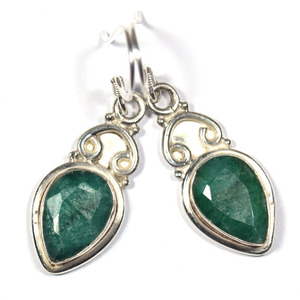 Pendientes colgantes de piedras preciosas para mujer, cuarzo Esmeralda, Plata Ley de 925, joyería para el Día de la madre, certificado por terceros, venta al por mayor - Product Image 1