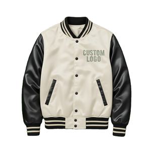 Veste universitaire personnalisée unisexe, veste bomber Letterman avec logo personnalisé, veste de baseball streetwear unisexe - Product Image 1