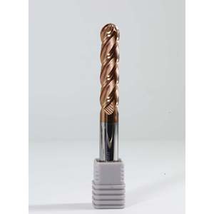 CARBIFORCE 18*150 Fresadora de punta de bola de 4 flautas TiSiN & Altin Coated 55HRC Fresadoras CNC Diámetro del vástago 10mm - Product Image 1