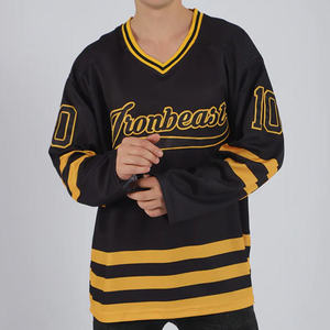 Maillot de hockey sur glace personnalisé 2026 – Uniforme 100 % polyester avec emblème d'équipe, logo de sponsor et nom au dos – Tenue de hockey sur glace - Product Image 6