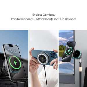 Chargeur sans fil rapide multifonction 15W Qi2 Radiateur semi-conducteur Refroidissement Support de téléphone de bureau Chargeur magnétique - Product Image 4