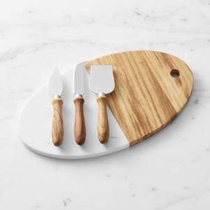 Marbre rond avec planche à découper en bois Planche à découper pour fromage d'ustensiles de cuisine de qualité supérieure Articles ménagers de cuisine pour fournisseur en gros - Product Image 2