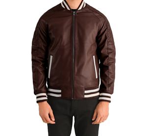 Veste universitaire durable en satin avec broderie et options de conception personnalisée Veste de baseball universitaire pour hommes - Product Image 1