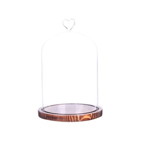 Clear <b>Glass</b> Modern <b>Display</b> <b>Dome</b> Cloche Bell Jar Tabletop Decorative Case Customized Size Logo for Covered Plants Food - Product Image 4