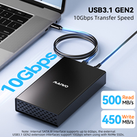 MAIWO Box Esterno in Alluminio USB 3.2 Gen2 per HDD SATA da 3.5 pollici, Hub USB Type-C 10Gbps con Lettore SD/TF e LAN 1000Mbps