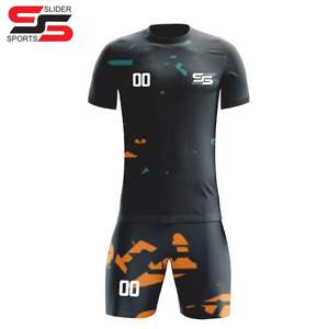 Personalizado bordado a rayas jugador versión camisetas de fútbol equipo completo conjunto uniforme de fútbol ropa deportiva - Product Image 1