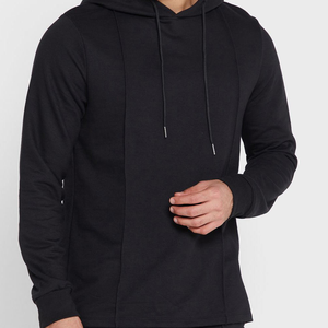 Pull-over à capuche noir pour hommes, survêtements coupe-vent, vêtements de sport respirants, ensembles courts de sweats à capuche légers personnalisés - Product Image 4