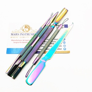 Juego de limas y limpiador de uñas de acero inoxidable, levantador de uñas de doble punta, herramienta para el cuidado de los pies, empujador de cutículas y pedicura - Product Image 6