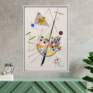 Lienzo Impreso con Tensión Delicada: Arte Abstracto Geométrico para Pared, Lienzo con Marco Blanco - Product Image 1