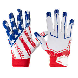 Recién llegado, diseño personalizado, guantes receptores de fútbol americano para exteriores para adultos con empuñaduras, proveedor de alta calidad para hombres - Product Image 3