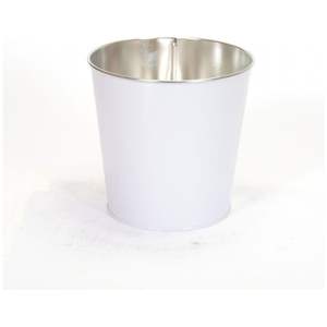 Cubo de palomitas de maíz de metal blanco de 2,6 L, 175x170mm, cestas de metal de categoría de producto de 2,6 L - Product Image 2