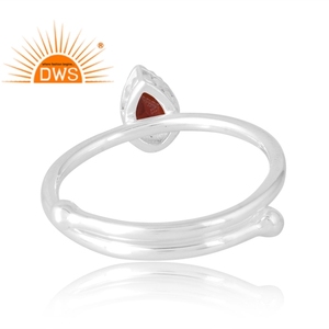 Anillo de piedras preciosas de granate natural de venta de Ley 925, joyería personalizada para mujer, regalo para ella - Product Image 2