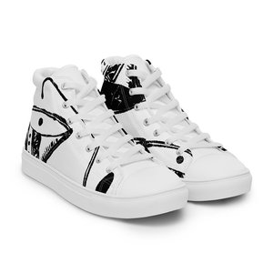 Scarpe da donna in tela alta Gangan traspiranti espadrillas retrò con altezza che aumenta la soletta in maglia di gomma per l'estate autunnale - Product Image 3