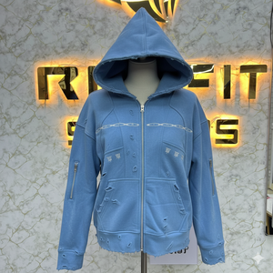 Toutes les couleurs Plus Size New Style Most Demanded Zipper Hoodie Puff Printed Factory Made Cheap Price Hoodies Men Men's Hoodies - Product Image 4